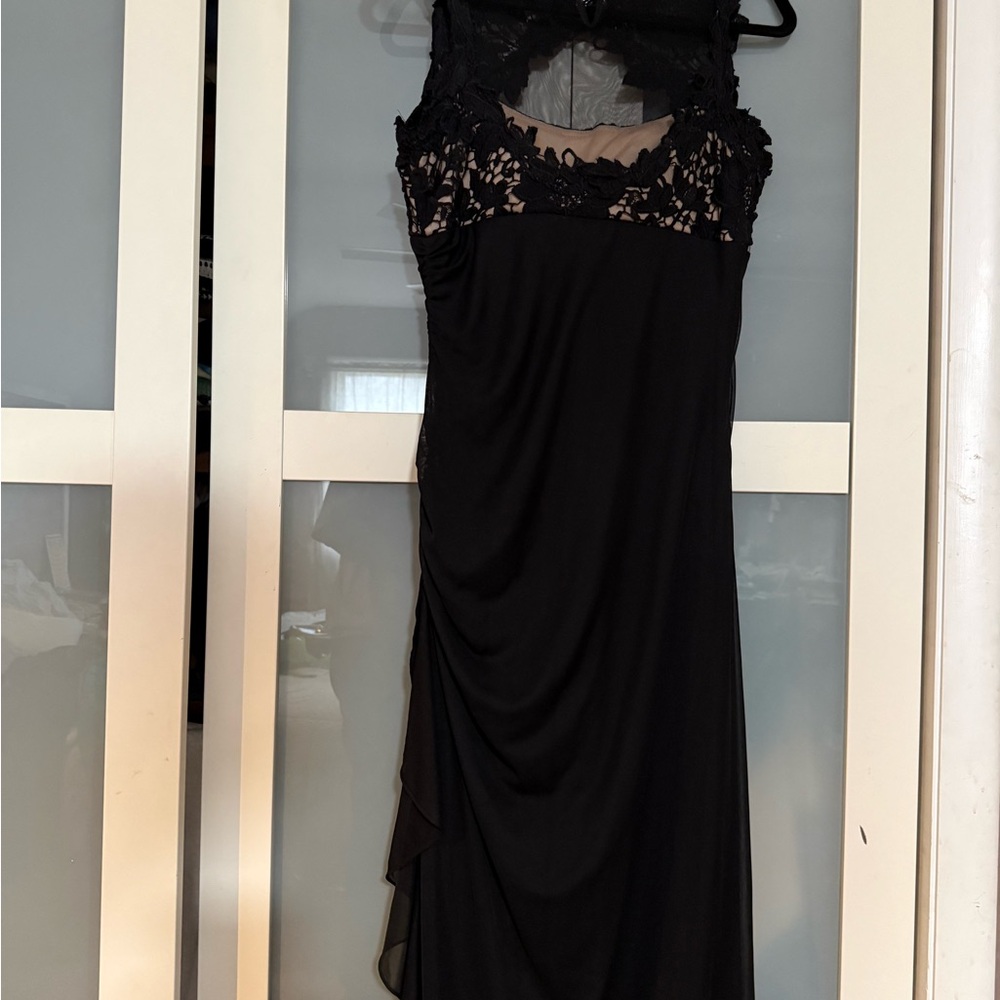 Adam Black Lace Dress with Nude Lining